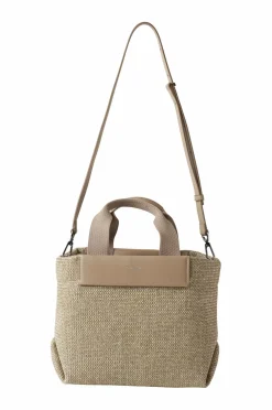 Calvin Klein Taske CK Raffia Small Tote Crossbody Crockery
