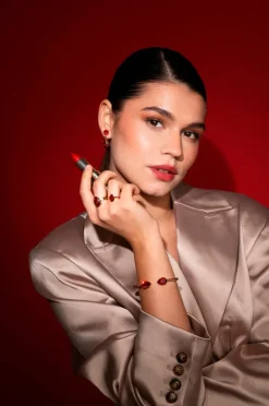 Caroline Svedbom Smykker>Bangle Mini Drop Bracelet Gold Light siam