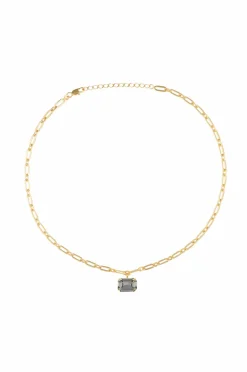 Caroline Svedbom Halskæde Mini Lydia Necklace Gold Black diamond Clearance