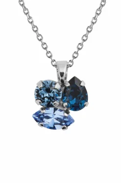 Caroline Svedbom Smykker>Halskæde Ana Necklace Rhodium Denim Blue Combo