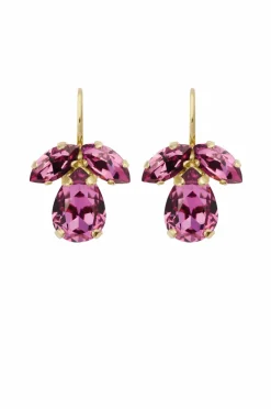 Caroline Svedbom Smykker>Øreringe Petite Timo Earrings Gold Dark rose