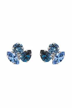Caroline Svedbom Øreringe Ana Earrings Rhodium Denim Blue Combo Online