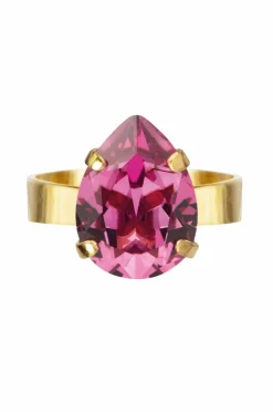Caroline Svedbom Ring Mini Drop Gold Dark rose