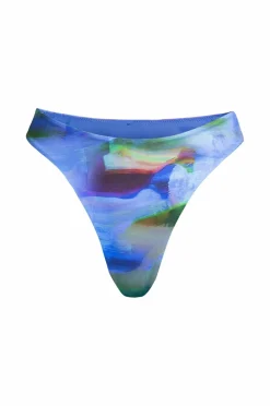 Casall Badetøj|Badetøj>Bikiniunderdele High Waist Brazilian Printed Blue nostalgia