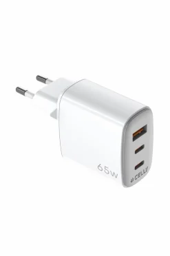 Celly Usb-oplader Gan 1 x Usb-a + 2 x Usb-c PD 65w No color Best