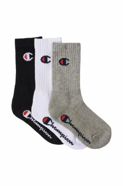 Champion Træningstøj|Undertøj>Strømper Crew Socks 3-pak Gray melange light
