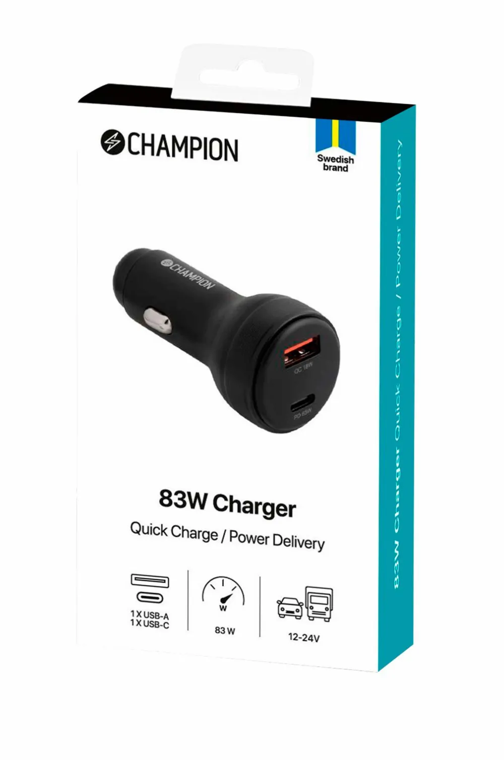 Champion Nordic Biloplader 83W 2-port QC/PD No color Discount