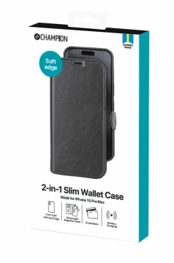 Champion Nordic Mobiltelefoner, Tablets & Tilbehør>Mobilcover/tegnebog 2-in-1 Slim Wallet iPhone 15 Pro Max No color