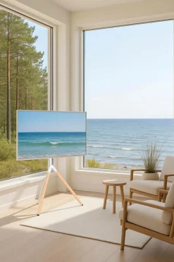 Champion Nordic Tv-stativ, stående på gulvet med træben No color Discount