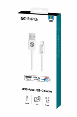 Champion Nordic USB-A til USB-C-kabel 3 m No color New