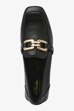 Clarks Loafers>Loafers Ubree15 Lily D Black combi lea