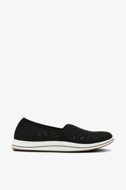 Clarks Lærredssko|Slip-On Sko>Sko Brinkley Emily 1001 Black