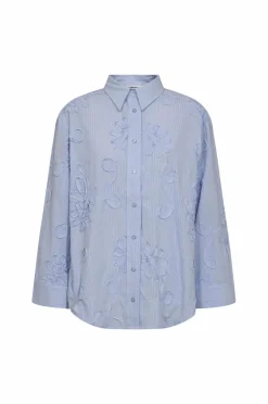 co’couture Skjorter & Bluser>Skjorte XavierCC Stripe Flower 23 - pale blue