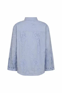 co’couture Skjorter & Bluser>Skjorte XavierCC Stripe Flower 23 - pale blue