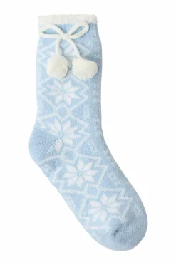 Cuddly Socks by Taubert Strømper>Strømper Ingrid Lined Anti-slip Tender Blue