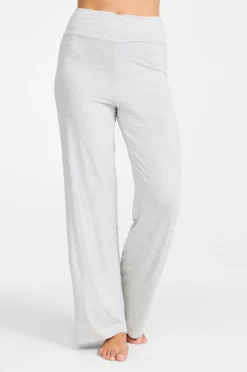 Damella Loungewear & Homewear>Bukser i bomuldsviscose Grey melange