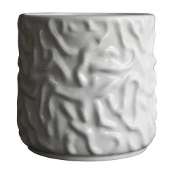 DBKD Krukke Swoon Medium højde 24 cm Skinnende hvid Hot