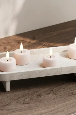 DeluxeHomeart Lys & Duft>LED fyrfadslys 6x4,5 cm 2 stk. Lyserød