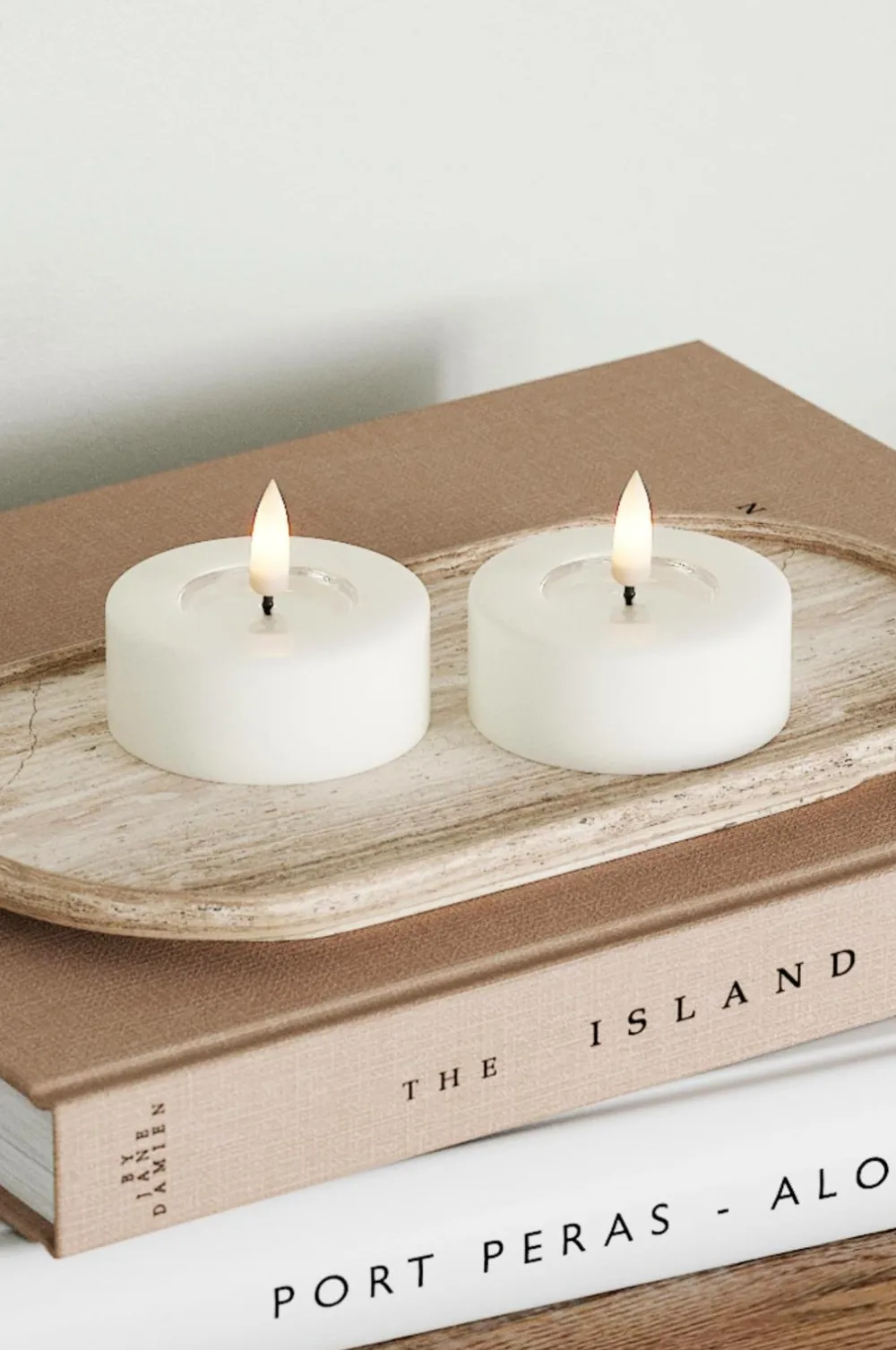 DeluxeHomeart LED fyrfadslys 6x4,5 cm 2 stk. Vit New