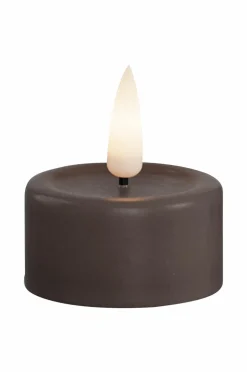 DeluxeHomeart Lys & Duft>LED fyrfadslys 4x4,5 cm 2 stk. Mocca