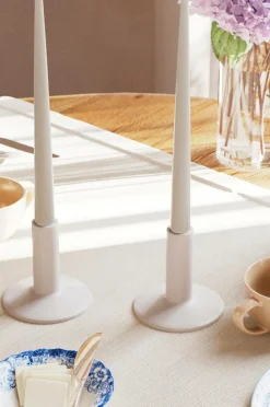 DeluxeHomeart Lys & Duft>LED Keglelys skinnende 2,2x28 cm 2 stk. Sand