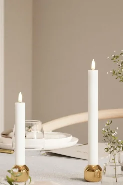 DeluxeHomeart LED-kronelys 2,2x24 cm 2 stk. Vit Hot