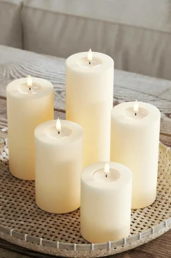 DeluxeHomeart LED-søjlelys 5x10 cm Creme Clearance