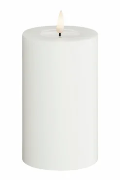 DeluxeHomeart Lys & Duft>LED-søjlelys 7,5x12,5 cm Vit