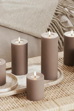 DeluxeHomeart LED-søjlelys 7,5x10 cm Mocca