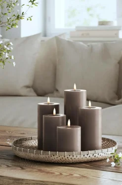 DeluxeHomeart LED-søjlelys 7,5x10 cm Mocca