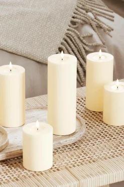 DeluxeHomeart LED-søjlelys 7,5x20 cm Cream Hot