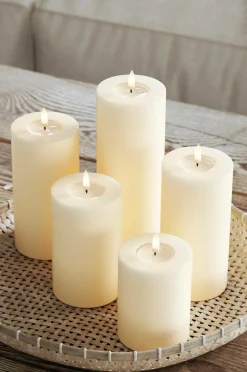 DeluxeHomeart LED-søjlelys 7,5x15 cm Creme Online