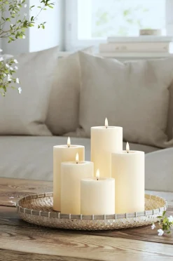 DeluxeHomeart LED-søjlelys 7,5x15 cm Creme Online