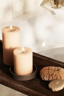 DeluxeHomeart Lys & Duft>LED-søjlelys 7,5x12,5 cm Lyserød