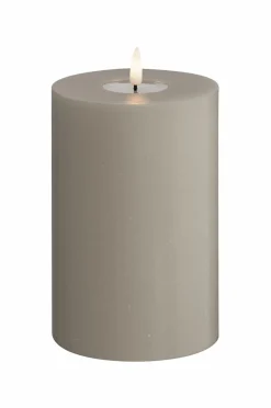 DeluxeHomeart Lys & Duft>LED-søjlelys 10x15 cm Sand