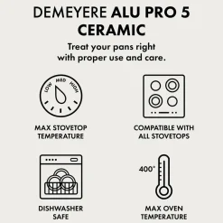 Demeyere Stekpanna Alu Pro 5 Ceraforce 24 cm Sort