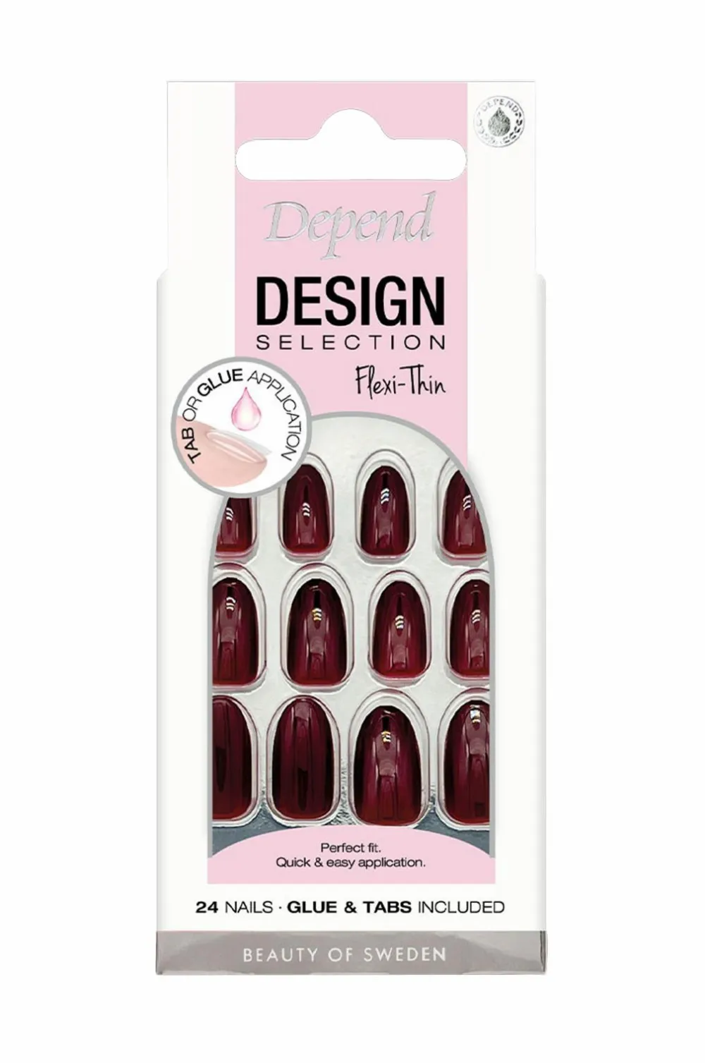 Depend Design Selection Medium Oval Bordeaux Red Hot