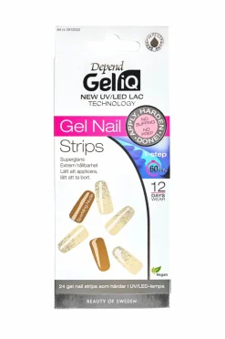 Depend Negle>Gel Iq Gel Nail Strips Sparkling Nude