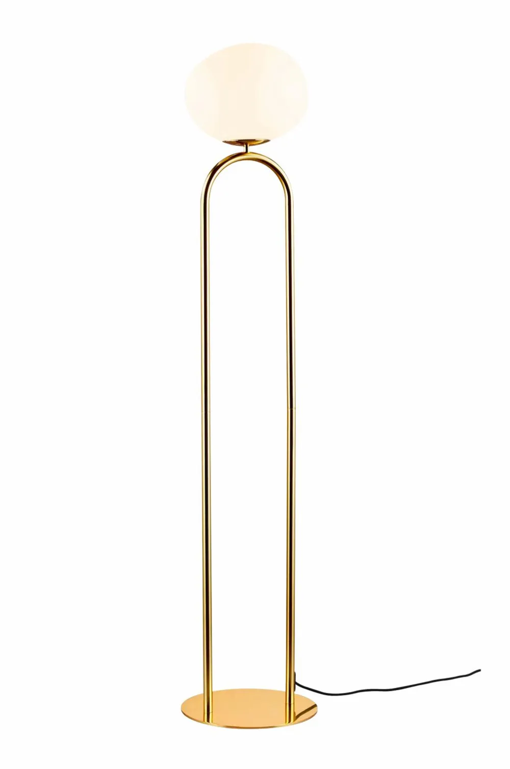 Design For The People Gulvlamper>Gulvlampe Former Messing/Opal hvid