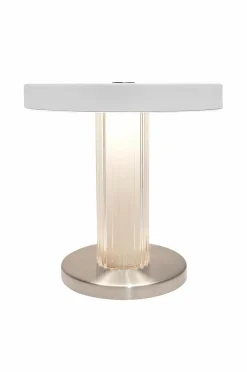 Design For The People Genopladelige Lamper>Bordlampe Trezzi Bærbar Transperant/hvid/krom