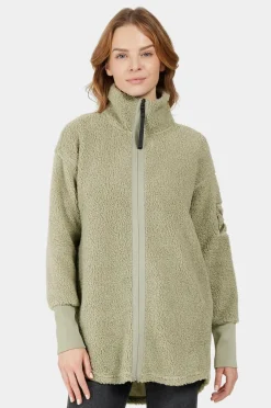 Didriksons Fleecejakke Sally Wns FZ 2 Wilted leaf Clearance