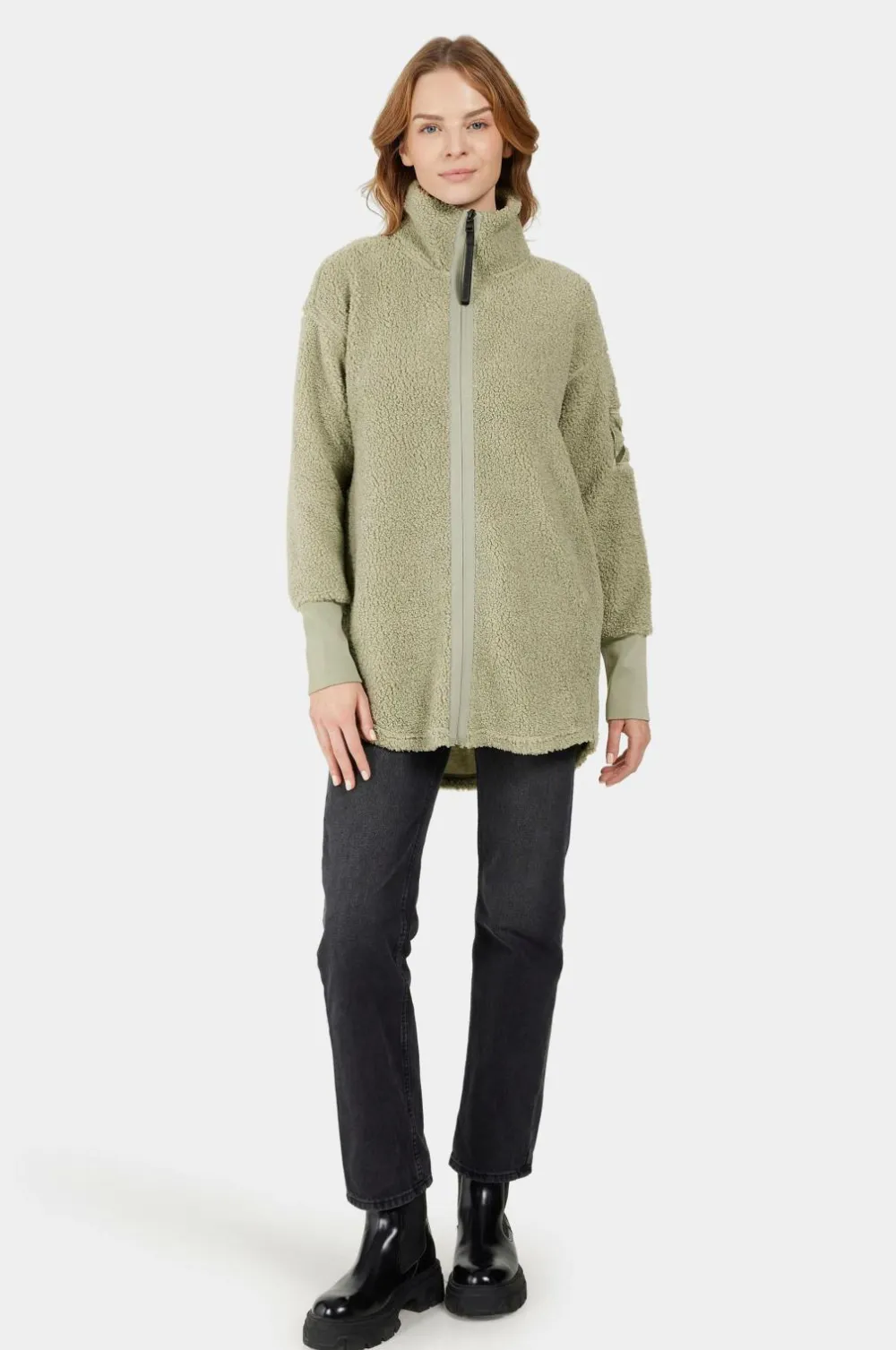 Didriksons Fleecejakke Sally Wns FZ 2 Wilted leaf Clearance