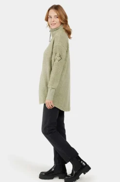 Didriksons Fleecejakke Sally Wns FZ 2 Wilted leaf Clearance