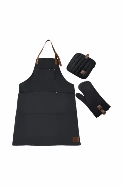 Dorre Forklædesæt Flick 3 dele Sort Clearance