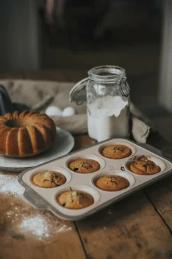 Dorre Bagetilbehør & Bageredskaber>Muffinspande 6 kopper Cookie Grå