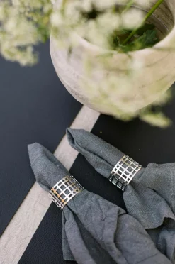 Dorre Servietringe Servina 4-pak Sølvfarvet