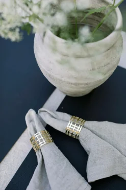 Dorre Bordtekstiler>Servietringe Servina 4-pak Messing