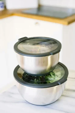 Dorre Skål Belle 2 stk. med gennemsigtigt låg Rustfrit stål