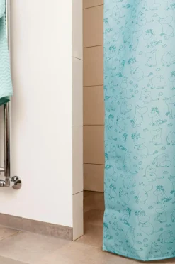 Dsignhouse x Moomin Badeværelsestilbehør>Bruseforhæng Mumin 180x200 cm Tågeblå