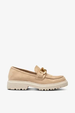 Duffy Loafers med detalje i metal Beige Discount